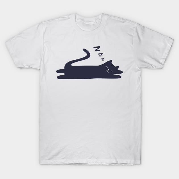 Sleepy Kitty T-Shirt by HiPolly